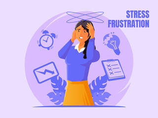 Frustrated stress illustration

