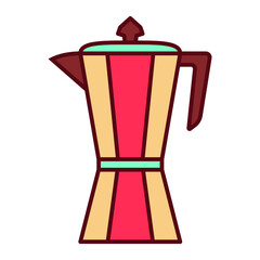 Coffee Flat Color Illustration Vector Icon