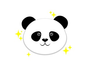 Panda with shining stars