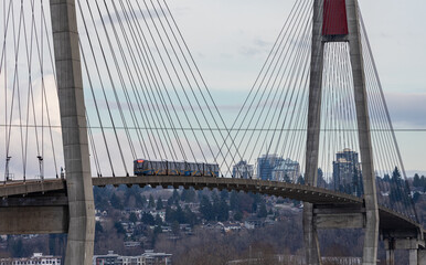 The SkyBridge is a cable stayed bridge for sky trains between New Westminster and Surrey.