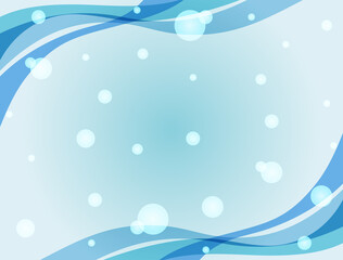 冬の海と雪をイメージしたイラスト