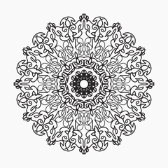 Hand drawn mandala. decoration in ethnic oriental  doodle ornament