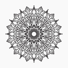 Hand drawn mandala. decoration in ethnic oriental  doodle ornament