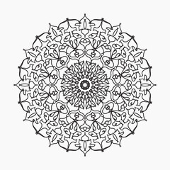 Hand drawn mandala. decoration in ethnic oriental  doodle ornament