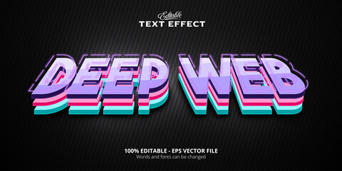 Deep Web editable text effect, neon style