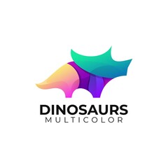 dino saurus  gradient logo design