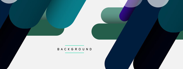 Overlapping round shapes and lines background. Vector illustration for wallpaper banner background or landing page