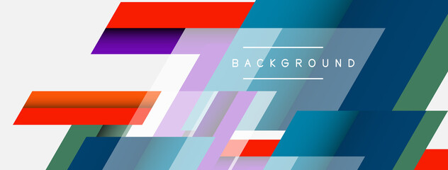 Vector background. Abstract overlapping color lines design with shadow effects. Illustration for wallpaper banner background or landing page