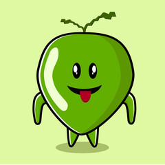 cartoon young coconut character