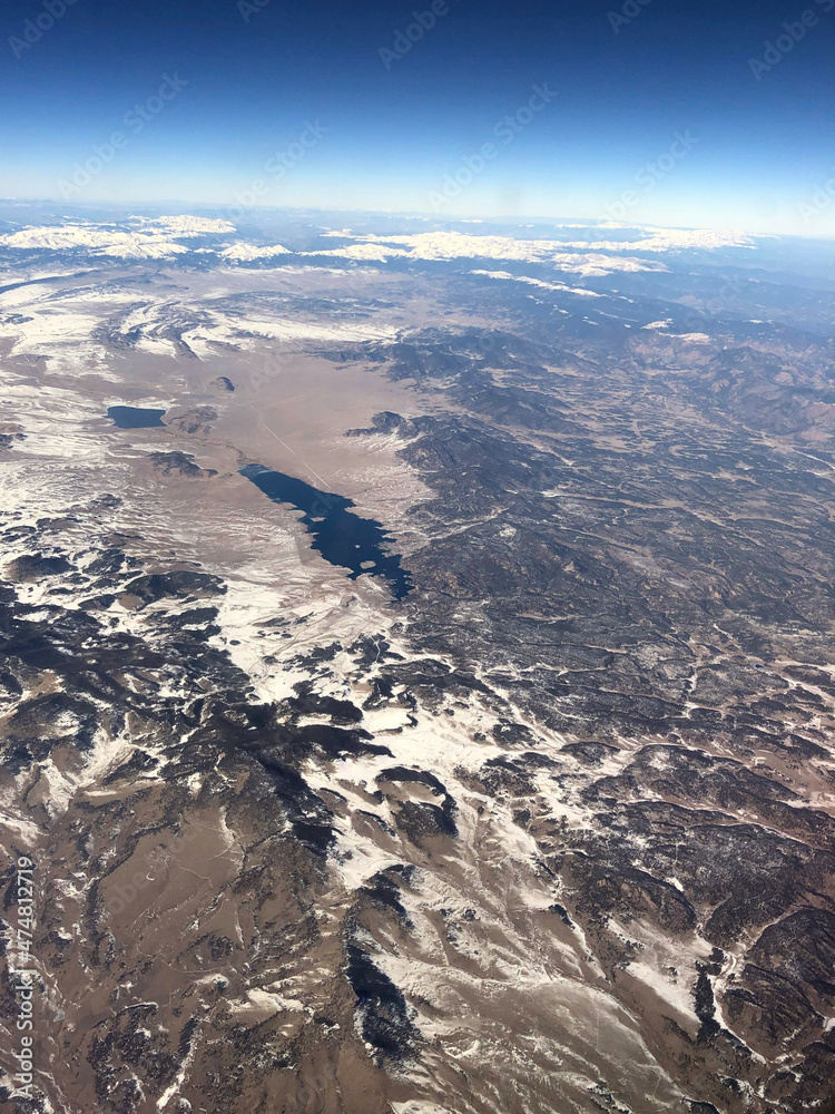 Wall mural aerial view of the mountains