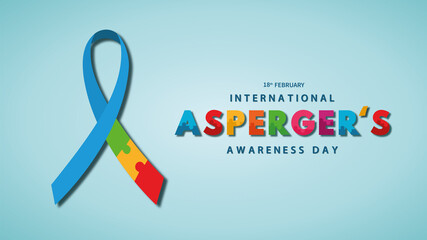 International Asperger's Awareness Day banner background template vector illustration design