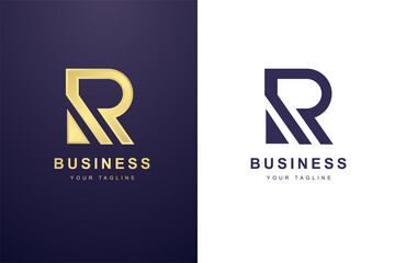 Initial Letter R Logo For Business or Media Company.