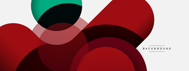 Obraz premium Vector round shapes circles minimal geometric background. Vector illustration for wallpaper banner background or landing page