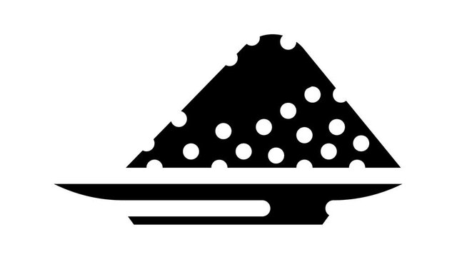 sodium nitrite animated glyph icon sodium nitrite sign. isolated on white background