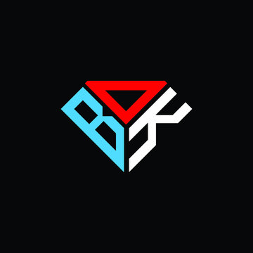 BDK letter logo creative design. BDK unique design, BOK letter logo creative design. BOK unique design