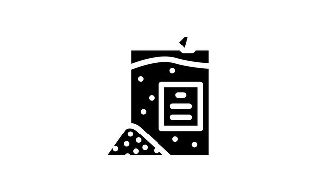 sodium benzoate animated glyph icon sodium benzoate sign. isolated on white background