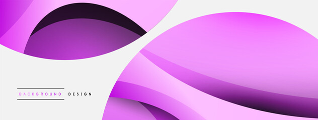 Creative geometric wallpaper. Minimal abstract background. Circle and wave composition vector illustration for wallpaper banner background or landing page