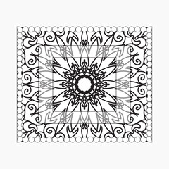 Hand drawn frame with mandala. decoration in ethnic oriental doodle or