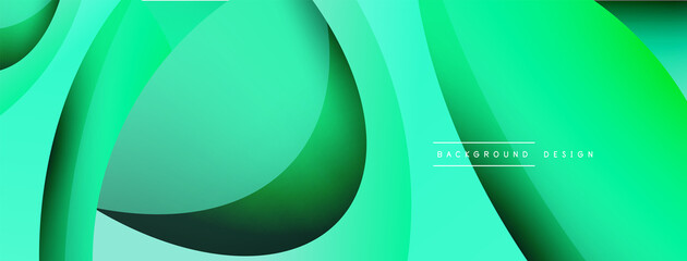 Creative geometric wallpaper. Minimal abstract background. Circle and wave composition vector illustration for wallpaper banner background or landing page