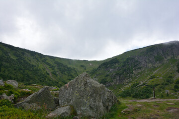 Fototapeta na wymiar Pile of rocks in the valley