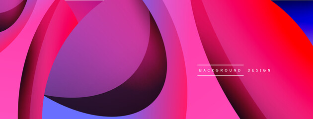 Creative geometric wallpaper. Minimal abstract background. Circle and wave composition vector illustration for wallpaper banner background or landing page