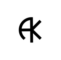 Ak ka a k letter logo
