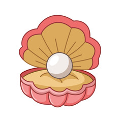Opened shell with a pearl