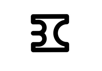 Bc cb b c initial letter logo