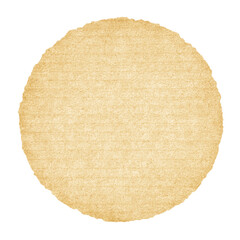 Grunge vintage old brown paper circle texture for artwork Old paper texture isolated with clipping...