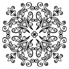 Floral ornamental mandala design background. Decorative round ornament.