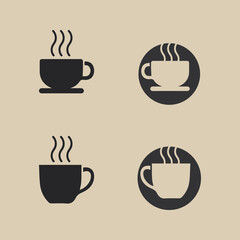 Coffee cup Logo Template icon hot drink coffee and tea design illustration