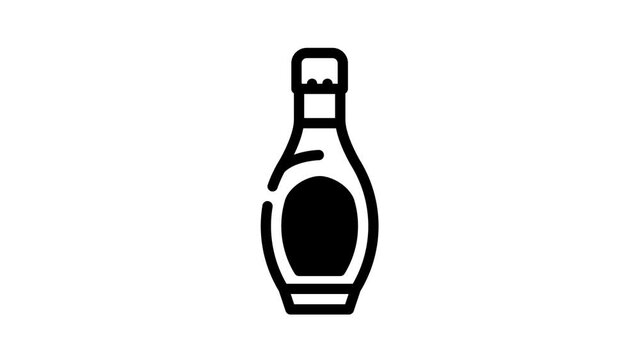 corn syrup food additives animated line icon corn syrup food additives sign. isolated on white background