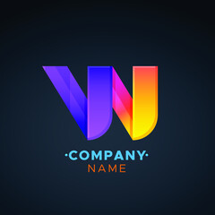 This an abstract colorful W letter Vector logo for Business Company, Brand Logo, abstract colorful illustration