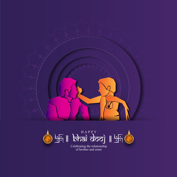 BHAI DOOJ CELEBRATION. VECTOR