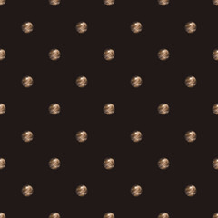 Watercolor stains. Geometric polka pattern. Illustration on dark background