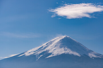 山梨県大石公園からの富士山