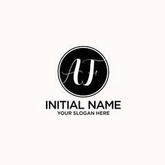 AF monogram logo template vector