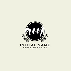 AM monogram logo template vector