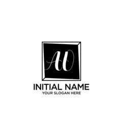 AO monogram logo template vector