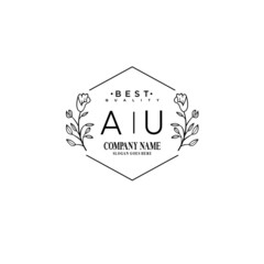 AU Hand drawn wedding monogram logo	