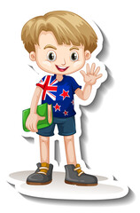 Australian boy cartoon character