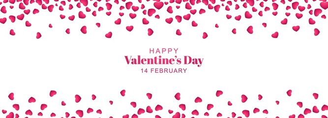 Beautiful decorative heart card banner template