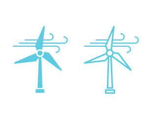 環境アイコン　風力発電　電気　自然エネルギー　SDGs