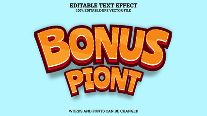 Bonus Point 3D Text Style Effect Editable