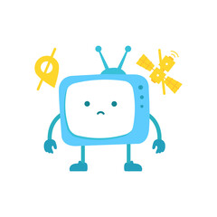 TV character. Television mascot. Connection is lost.