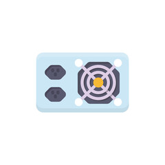 computer power supply icon in vector. Logotype;