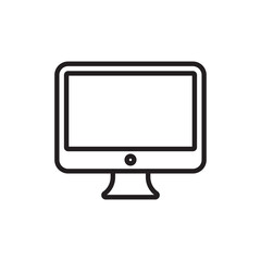 Monitor icon in vector. Logotype;