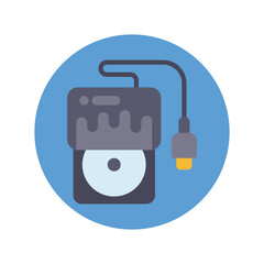 Portable Cd Rom icon in vector. Logotype;