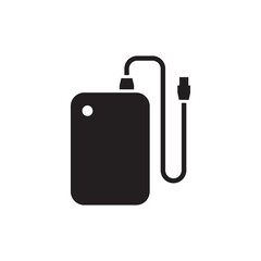 External Hard Drive icon in vector. Logotype;