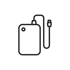 External Hard Drive icon in vector. Logotype;
